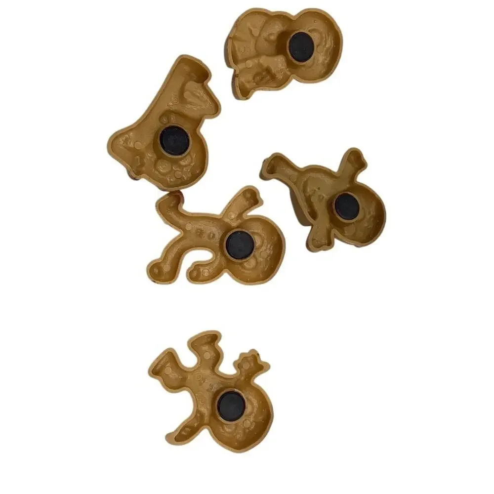 Vintage Gingerbread Man Magnets Set of 5‎ Holiday Decor Multicolor